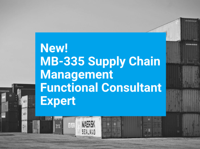 MB-330: Microsoft Dynamics 365 Supply Chain Management Functional Consultant Training
